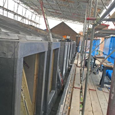 Lead roof panels ready for installation at Shrewsbury Mews, by London Lead Roofing